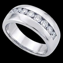 1.25 Ct Round Cut Natural Earth Mined Diamond Mens Wedding Band Ring14K White Gold