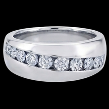 1.25 Ct Round Cut Natural Earth Mined Diamond Mens Wedding Band Ring14K White Gold