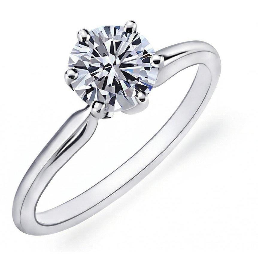 natural round diamond 1.25ct ring side angle