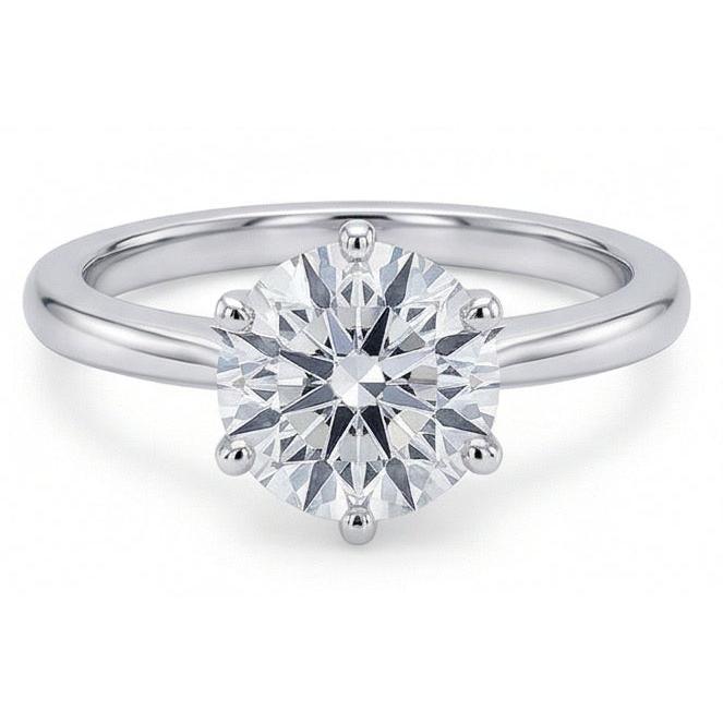 natural round diamond 1.25ct ring close up detail