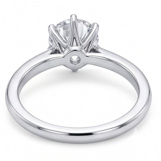 natural round diamond 1.25ct ring on white background
