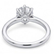 natural round diamond 1.25ct ring on white background
