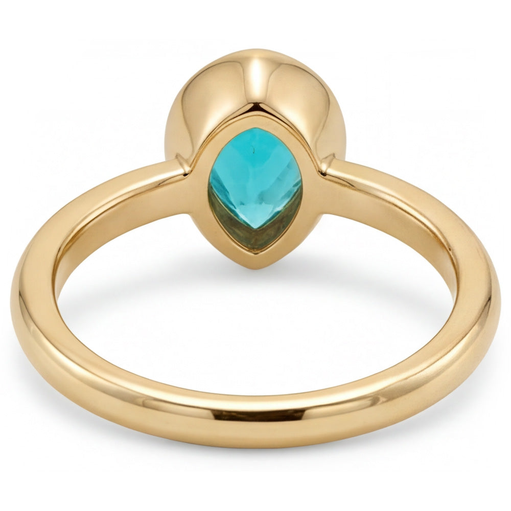1.25 ct Paraiba Tourmaline Gemstone Ring in 14K Yellow Gold
