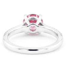 1.26 Ct Round Pink Sapphire Center Wedding Gemstone Ring