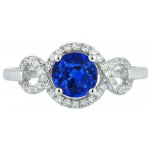 1.35 Ct Ceylon Sapphire Gemstone Round Cut Natural Earth Mined Diamond Ring