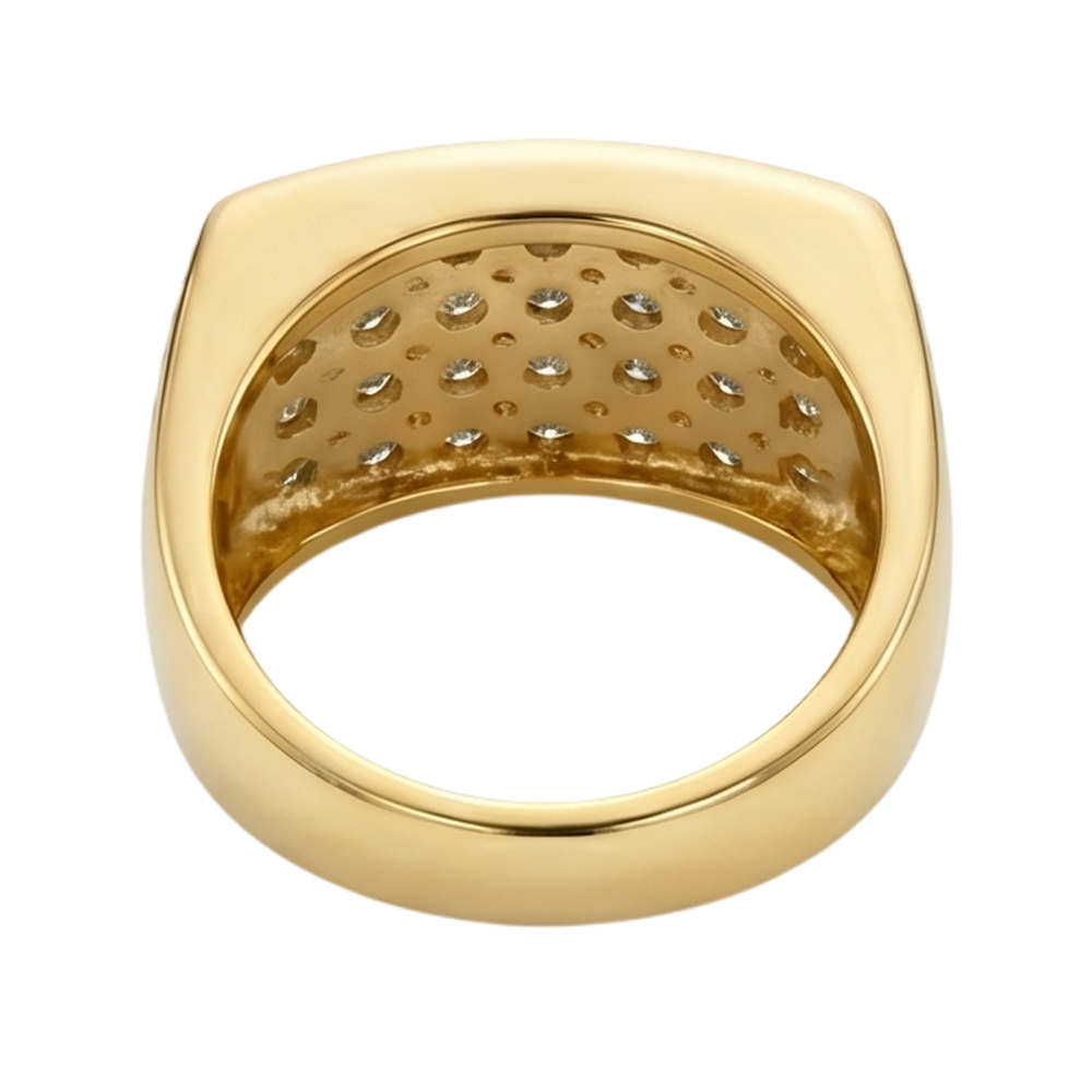 1.40 Carat Round Cut Natural Earth Mined Diamond Gorgeous Yellow Gold Ring