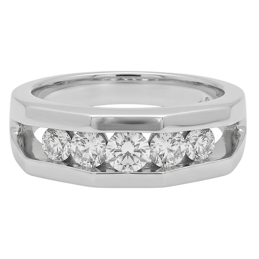 1.40 Carats Natural Earth Mined DIAMOND ( NOT LAB GROWN ) Men's Engagement Ring White Gold 14K