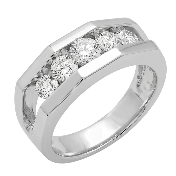 1.40 Carats Natural Earth Mined DIAMOND ( NOT LAB GROWN ) Men's Engagement Ring White Gold 14K