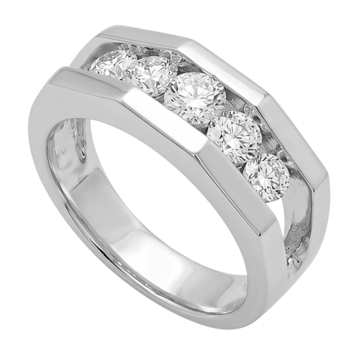 1.40 Carats Natural Earth Mined DIAMOND ( NOT LAB GROWN ) Men's Engagement Ring White Gold 14K