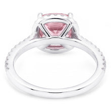 1.41 Ct Cushion Pink Sapphire Anniversary Halo Ring Gemstone