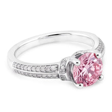 1.41 Ct Round Pink Sapphire Gemstone Ring