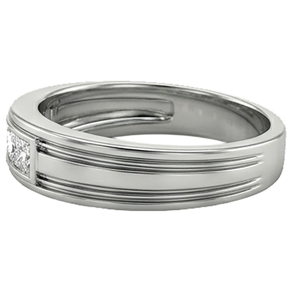 1.5 Ct Princess Cut Mens Real Natural Earth Mined Diamond Wedding Ring