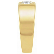 Fine Diamond Old Mine Cut Solitaire Ring in 14 Karat Yellow Gold – side view