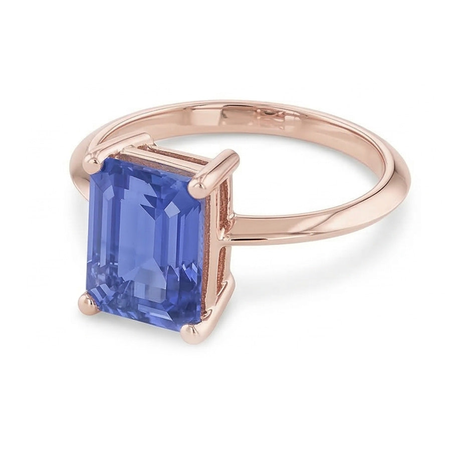 natural emerald sapphire 1.50ct ring top view