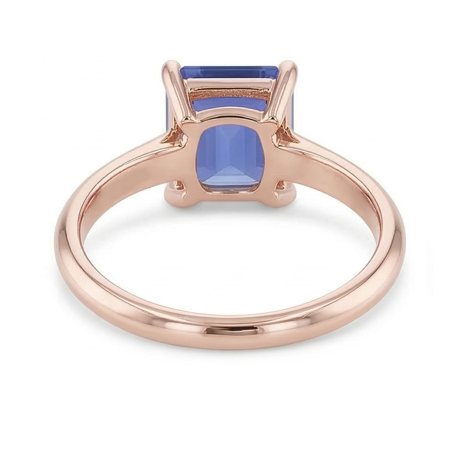 natural emerald sapphire 1.50ct ring profile view