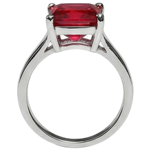 1.50 Carats Princess Solitaire Red Ruby Ring Engagement