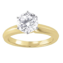 1.50 Carats Real Natural Earth Mined DIAMOND ( NOT LAB GROWN ) Solitaire Engagement Ring Two Tone 14K