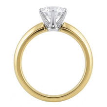 1.50 Carats Real Natural Earth Mined DIAMOND ( NOT LAB GROWN ) Solitaire Engagement Ring Two Tone 14K