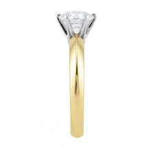 1.50 Carats Real Natural Earth Mined DIAMOND ( NOT LAB GROWN ) Solitaire Engagement Ring Two Tone 14K