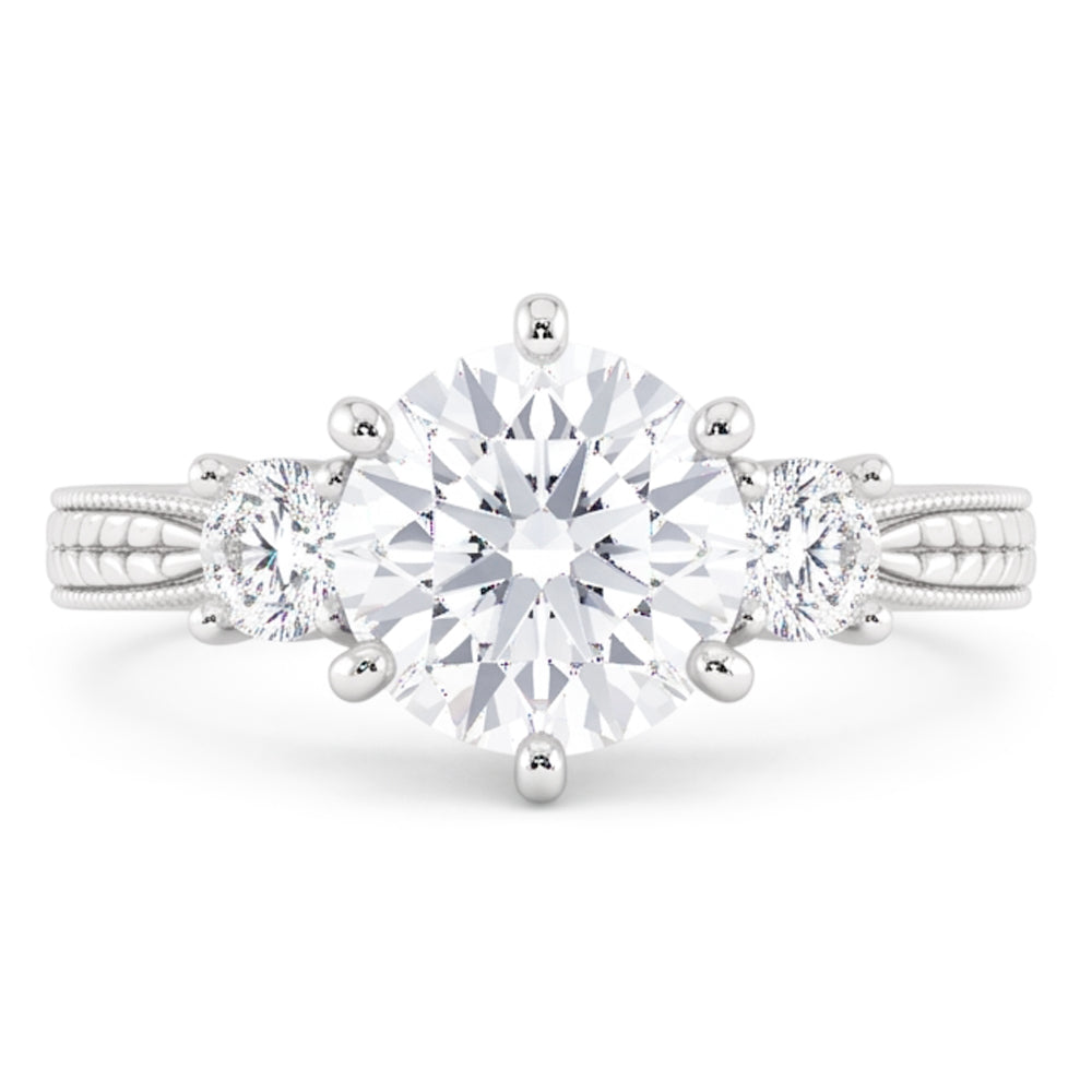 1.50 Carats Real Natural Earth Mined DIAMOND ( NOT LAB GROWN ) Three Stone Gold Engagement Ring