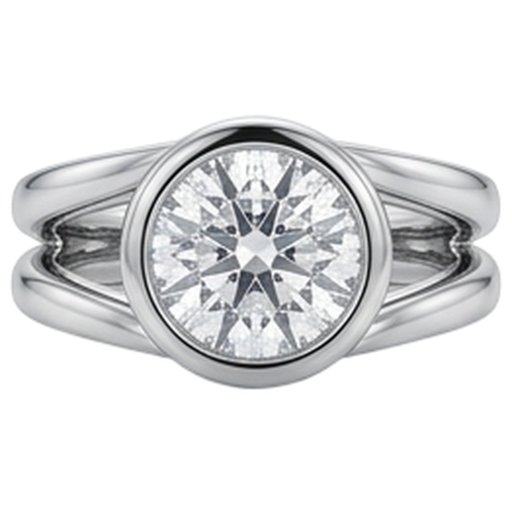 1.50 Carats Solitaire Natural Earth Mined Diamond Anniversary Ring Split Shank