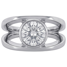 1.50 Carats Solitaire Natural Earth Mined Diamond Anniversary Ring Split Shank