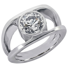 1.50 Carats Solitaire Natural Earth Mined Diamond Anniversary Ring Split Shank