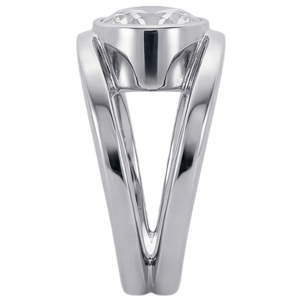 1.50 Carats Solitaire Natural Earth Mined Diamond Anniversary Ring Split Shank