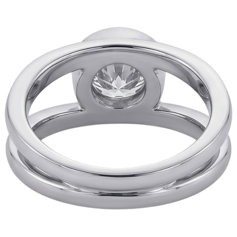 1.50 Carats Solitaire Natural Earth Mined Diamond Anniversary Ring Split Shank
