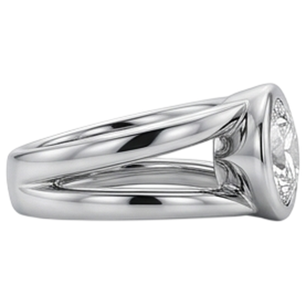 1.50 Carats Solitaire Natural Earth Mined Diamond Anniversary Ring Split Shank