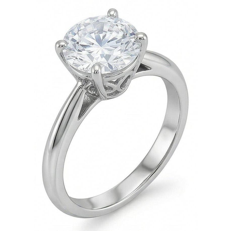 1.50 Ct. Round Real Natural Earth Mined DIAMOND ( NOT LAB GROWN ) Solitaire Ring White Gold 14K Jewellery