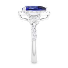 1.50 ct Blue Sapphire Colored Stone Ring in 14K White Gold