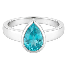 1.50 ct Neon Paraiba Gemstone Ring in 14 Karat White Gold