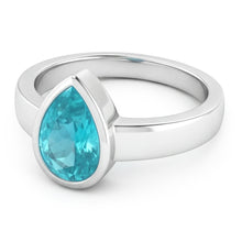 1.50 ct Neon Paraiba Gemstone Ring in 14 Karat White Gold