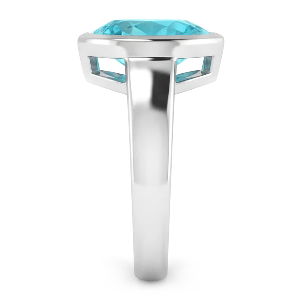 1.50 ct Neon Paraiba Gemstone Ring in 14 Karat White Gold