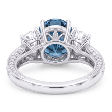 1.60 Carats Blue Natural Earth Mined Diamond Engagement Ring White Gold 14K