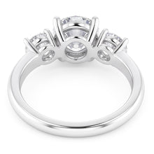 1.60 Ct Real Natural Earth Mined Diamond Three Stone Wedding Ring 14K White Gold