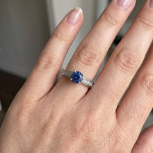 1.65 Ct Round Real Blue Natural Earth Mined Diamond Engagement Ring Gemstone