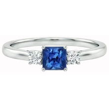 natural round sapphire 1.65ct ring side angle