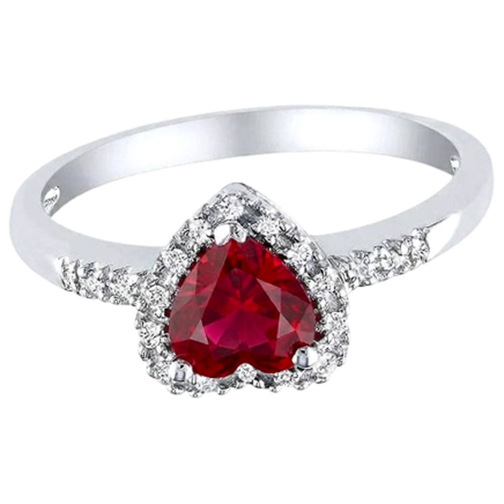 natural round ruby 1.50ct ring side angle