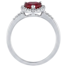 natural round ruby 1.50ct ring profile view