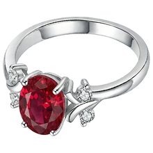 1.70 Carats Red Ruby With Natural Earth Mined DIAMOND ( NOT LAB GROWN )s Ring Fancy Jewellery 14K Prong Set