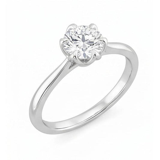 1.70 Ct Solitaire Sparkling Round Cut Natural Earth Mined Diamond Wedding Ring White Gold