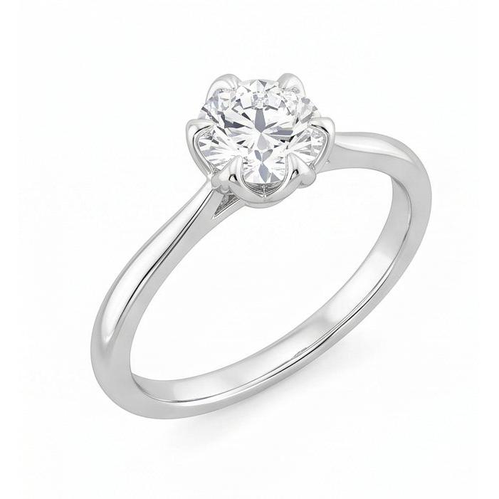 1.70 Ct Solitaire Sparkling Round Cut Natural Earth Mined Diamond Wedding Ring White Gold