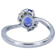 1.75 Carat Oval Tanzanite & Round Natural Earth Mined DIAMOND ( NOT LAB GROWN )s Ring Gemstone Jewellery