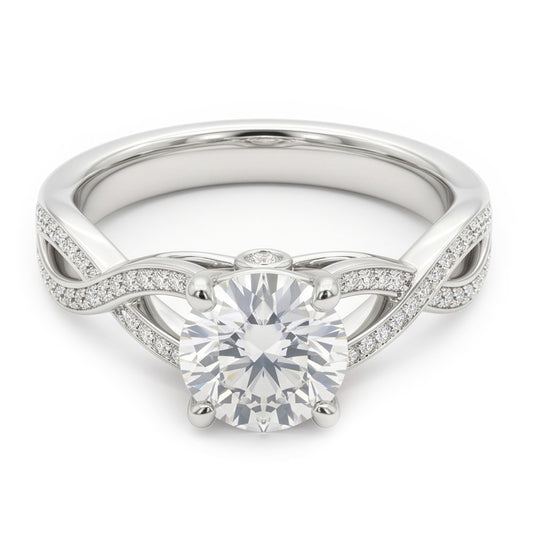 1.75 Carats Natural Earth Mined Diamond Anniversary Ring 14K White Gold