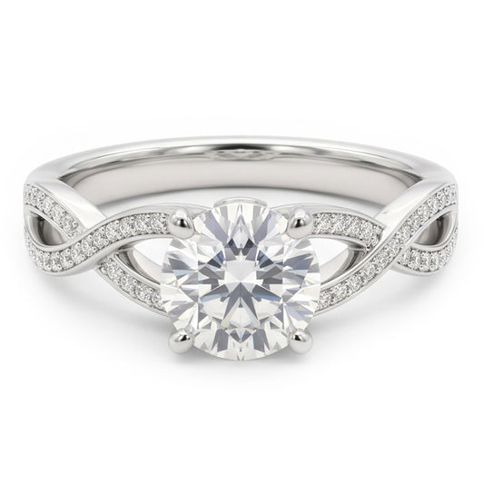 1.75 Carats Natural Earth Mined Diamond Anniversary Ring 14K White Gold