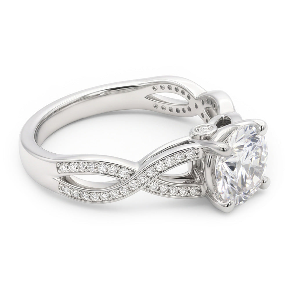 1.75 Carats Natural Earth Mined Diamond Anniversary Ring 14K White Gold