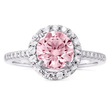 1.75 Carats Pink Sapphire & Natural Earth Mined Diamond Gemstone Engagement Ring