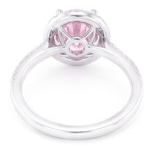 1.75 Carats Pink Sapphire & Natural Earth Mined Diamond Gemstone Engagement Ring